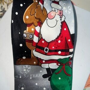 Yule‎ Tie Greetings Hallmark Christmas Necktie Santa Reindeer Polar Bear